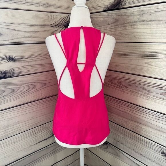 Lulus Hot Pink Strappy Back Tank Top XS - Picture 9 of 12
